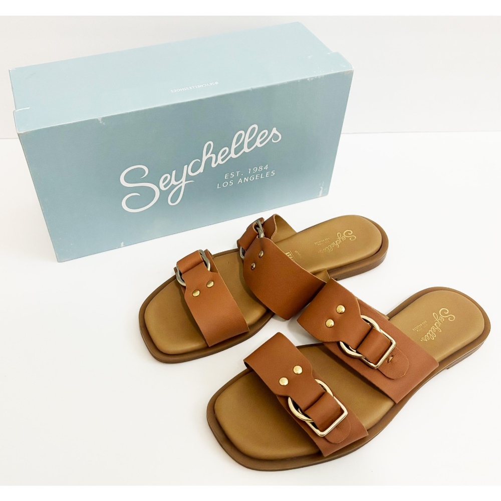 Anthropologie Seychelles "Admire me" sandals- cognac leather